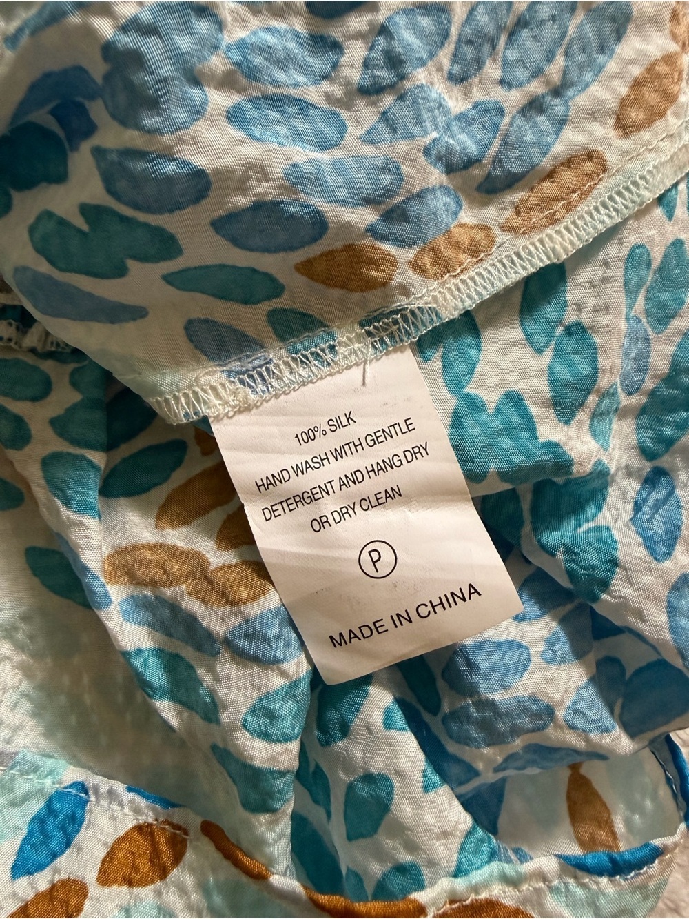 Marie Oliver | Tia Tiered Silk Blouse Blue Floral Ruffle | XS - Picture 8 of 14